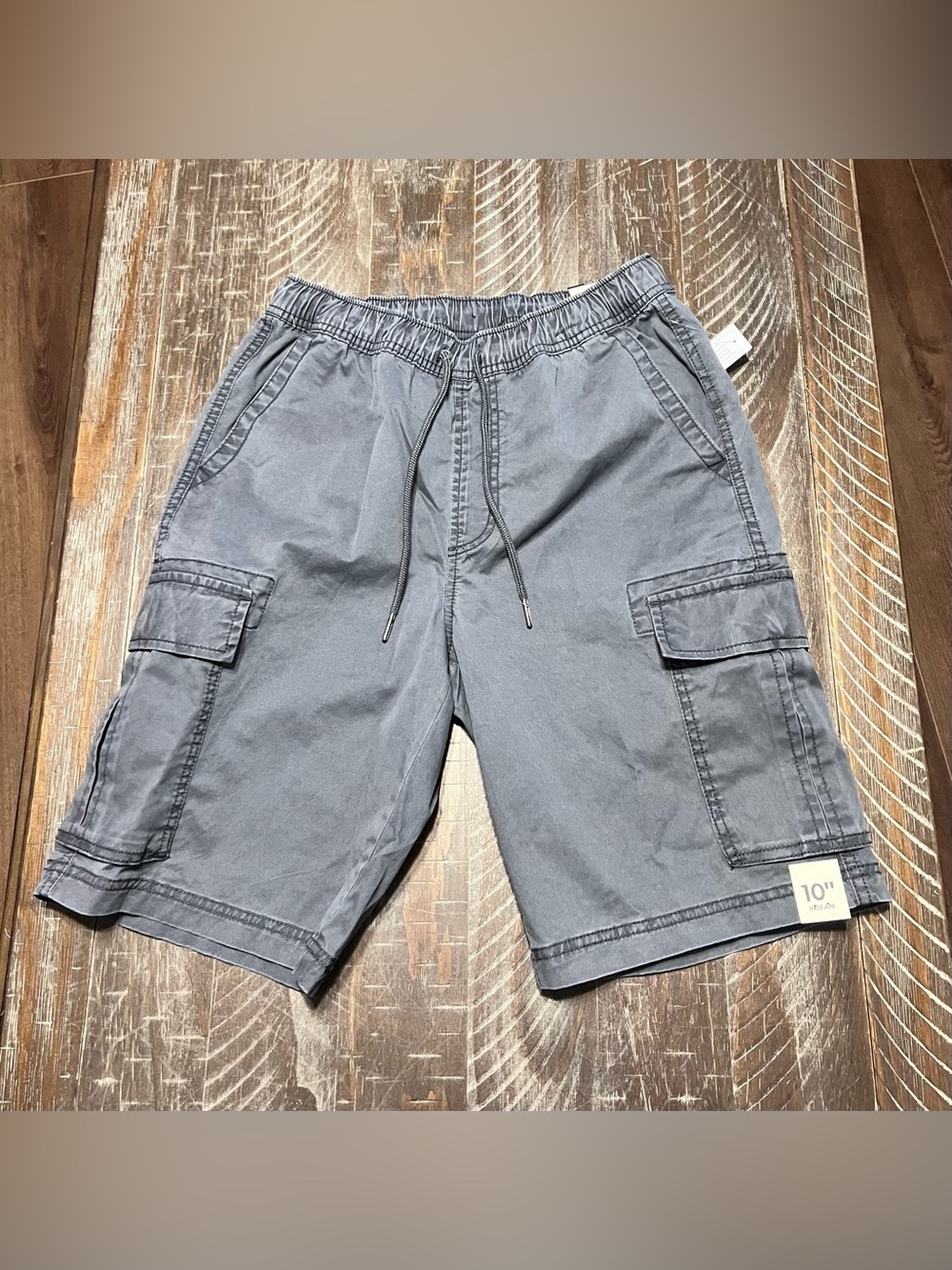 No Boundaries Men's Cargo Drawstring Shorts - Gray NWT Size XS (27)